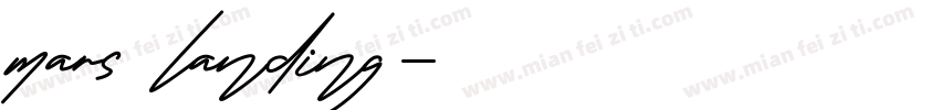 mars landing字体转换
